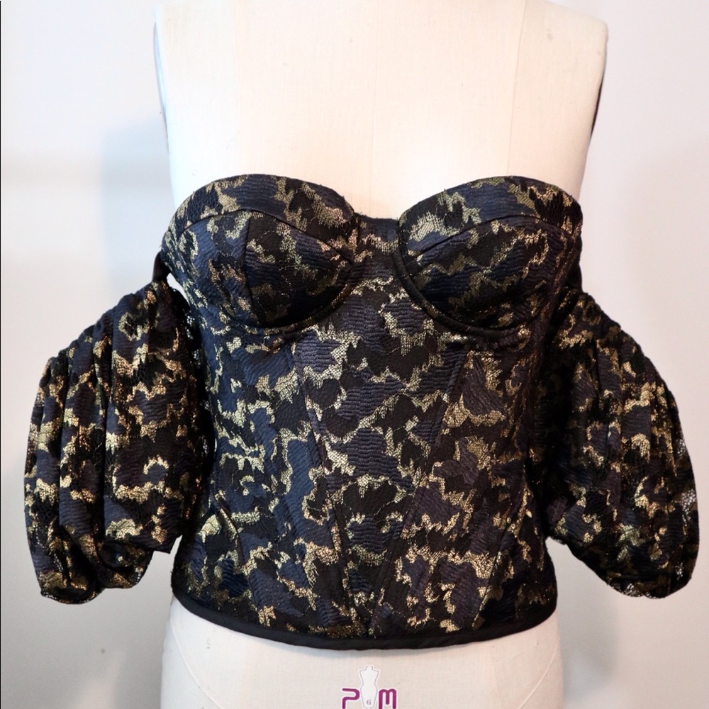 House of CB Corset with Detachable Pouf Sleeves